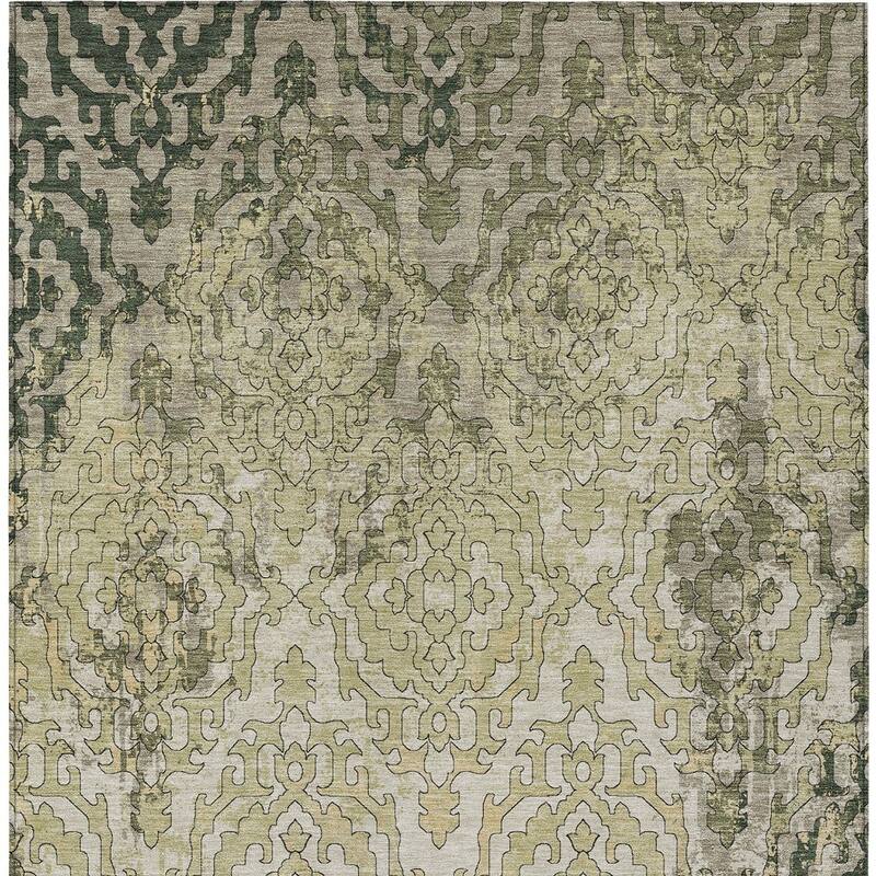 HomeRoots Medallion Transitional Rectangle Outdoor Rug