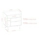 preview thumbnail 16 of 33, Middlebrook 25-inch Modern 2-drawer Storage Nightstand