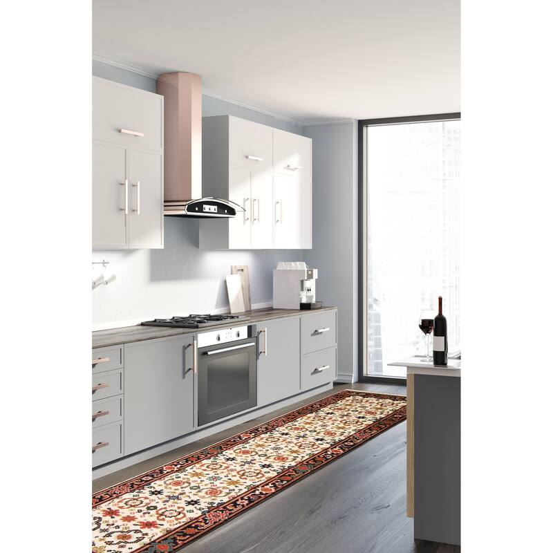 ECARPETGALLERY Hand-knotted Serapi Heritage Cream Wool Rug - 2'6 x 9'10