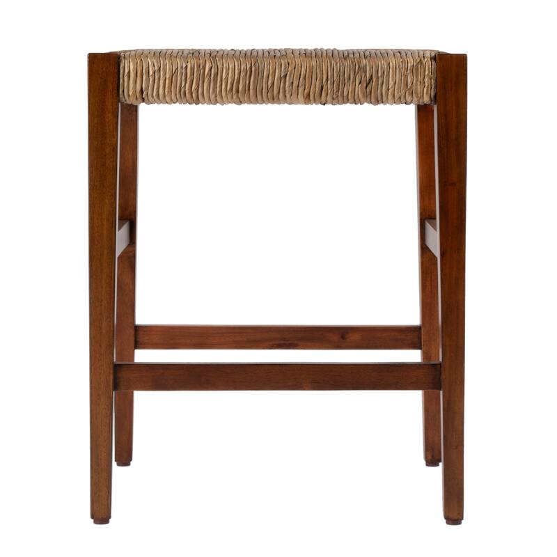 Valencia 24.5 in. Seat Height Woven Backless Counter Stool