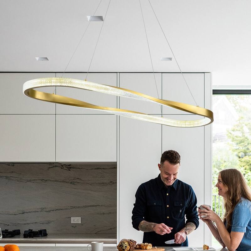 Modern Led Chandelier Dimmable Pendant Light Kitchen Island Lighting