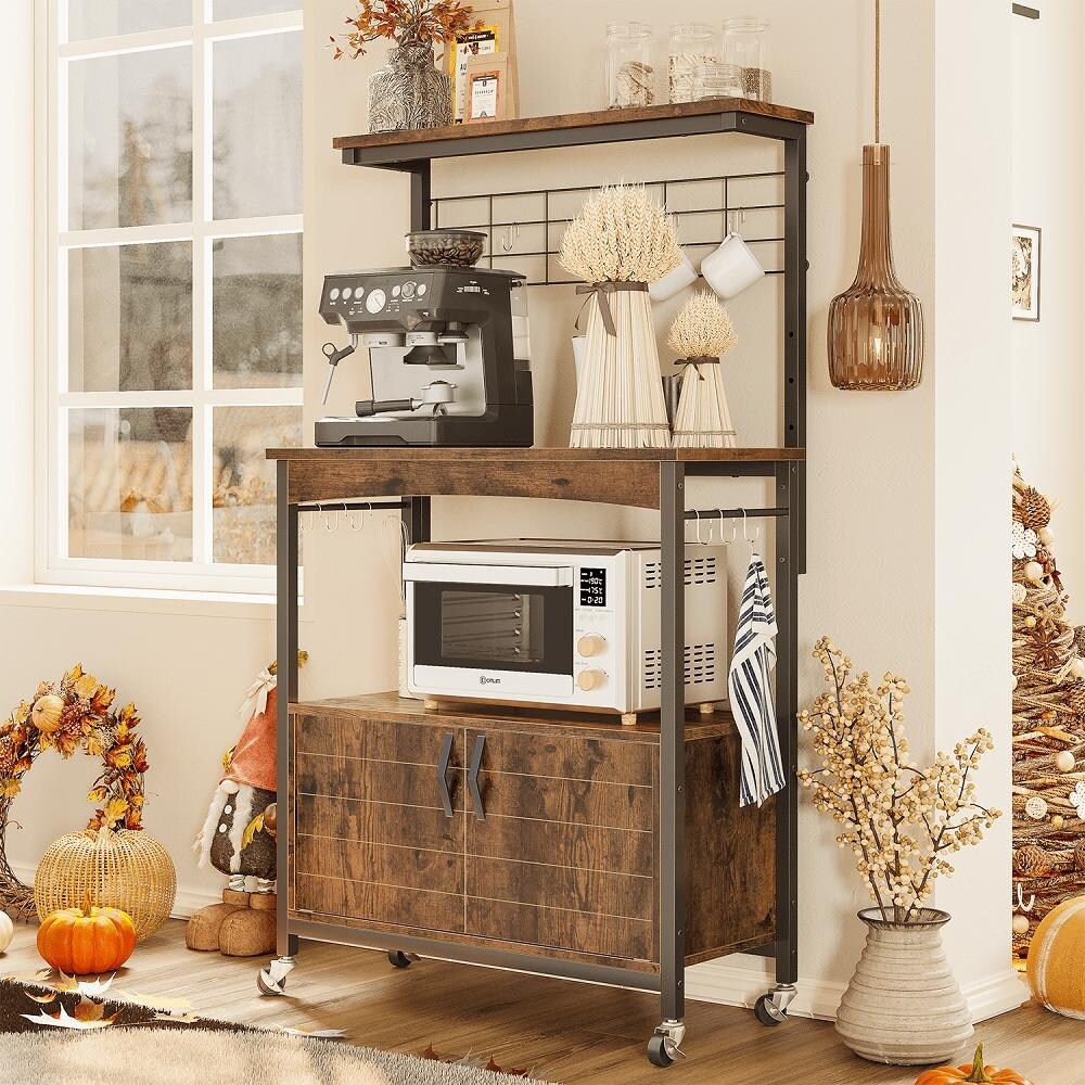Kitchen bakers rack with drawers deals