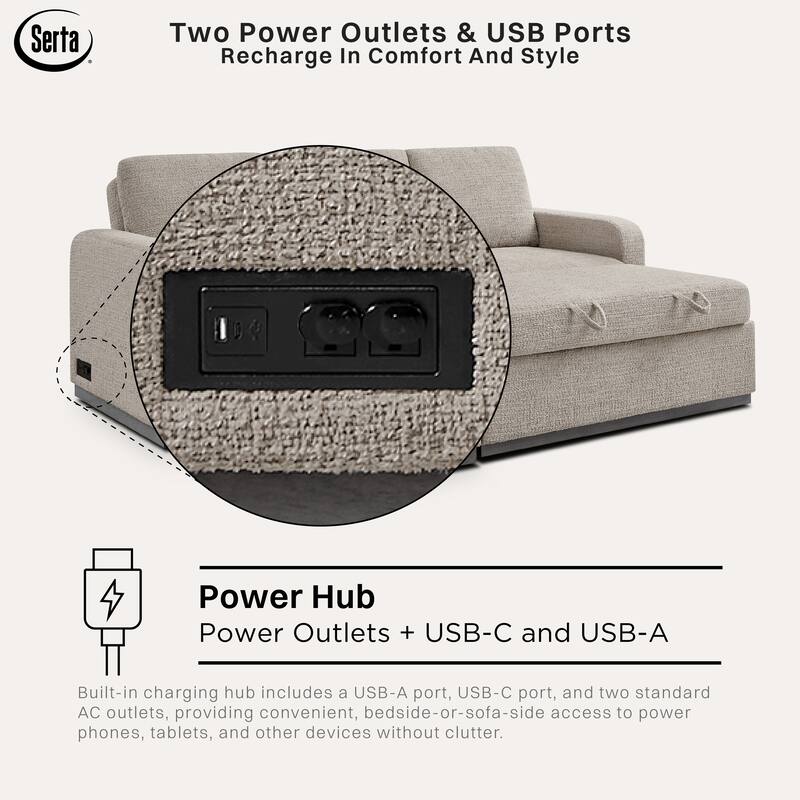 Serta Hayden Convertible Sectional Sofa with Storage