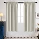 preview thumbnail 69 of 85, Deconovo Solid Rod Pocket Curtain Panel Pair, Set of 4 Panels 42x72 Inch - Light Beige