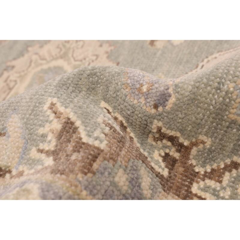 ECARPETGALLERY Hand-knotted Modern Oushak Sage Wool Rug - 8'1 x 10'1