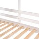 preview thumbnail 9 of 15, White Twin over Twin Solid Wood Bunk Bed with Roof & Ladder