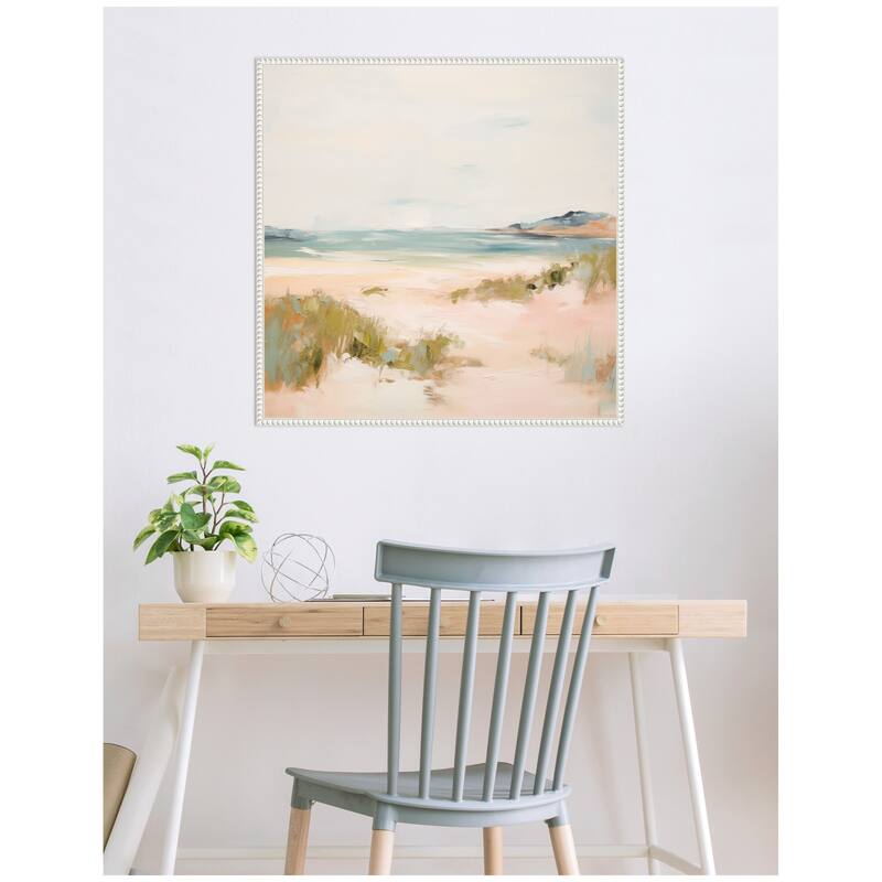 Kate and Laurel Tranquil Landscape V Square by Amy Lighthall Framed Canvas Wall Art Print