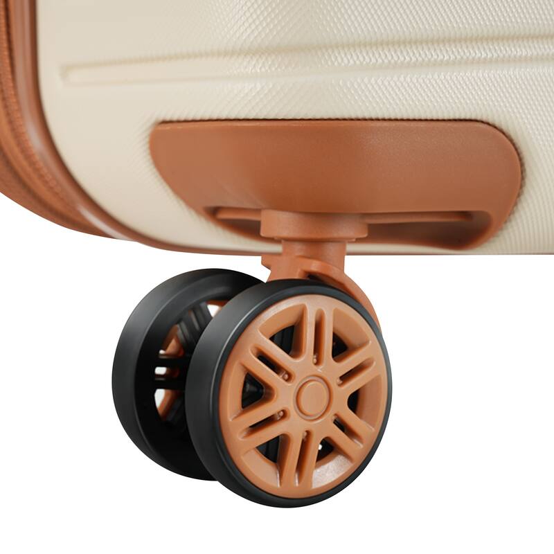 16/20/24/28 4-Piece Modern Expandable Luggage Sets with 4 Storage Bags, Swivel Wheels and TSA Lock for Boarding Travel, Cream