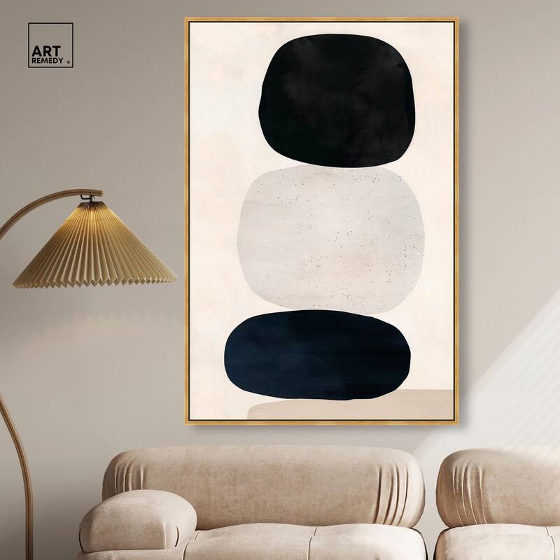 Pebble Pillars I Canvas by Art Remedy