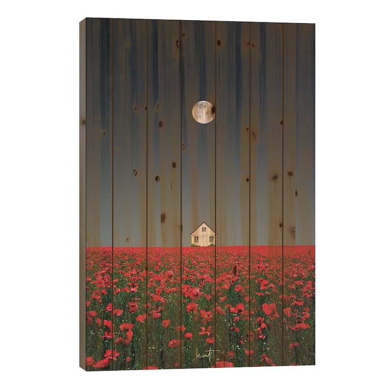 Nestled In A Blossom Print On Wood by Kathrin Federer - Multi-Color - 40x26x1.5