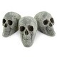 preview thumbnail 9 of 26, Ceramic Fire Pit Decor | Fire Pit Skulls and Bones | Halloween Pumpkin | For Fire Pits and Fireplaces | Spooky and Scary Decor 3 Mini Skulls - Gray