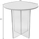 preview thumbnail 24 of 33, Valore Modern Wood Side End Table W Acrylic Base - Round Accent Center Coffee Table for Living Room Bedroom Home Office