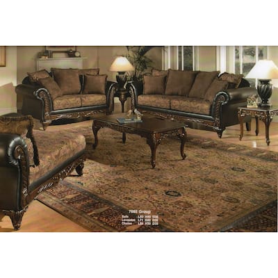 Traditional Rectangular 3-piece Table Set with Coffee Table and 2 End Tables for Living Room