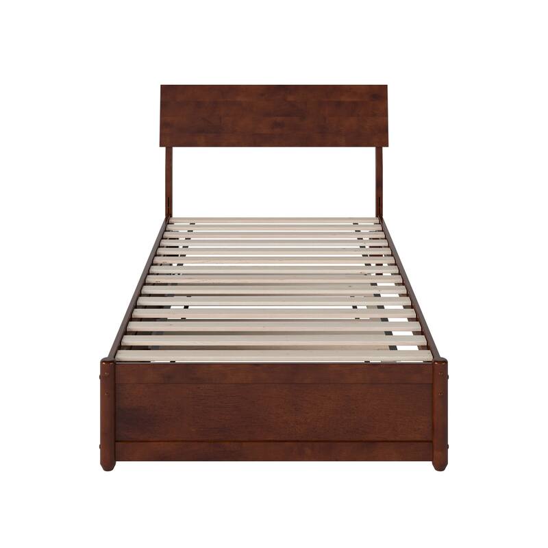 Norla Wood Platform Bed with Trundle
