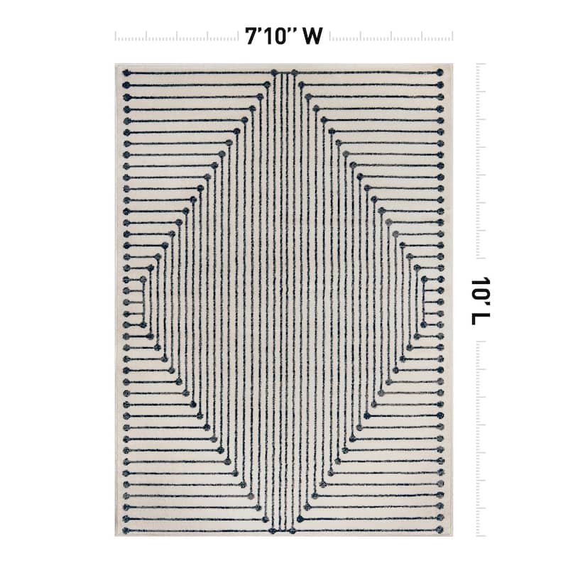 Modern Geometric Durable Area Rug, Pet Friendly for Any Room