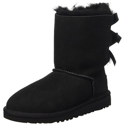 UGG Australia Infants' Bailey Bow Toddler Suede Boots,Black,6 Toddler US