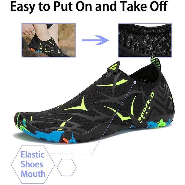 8 M US Men Mishansha Mens Womens Quick Dry Barefoot Beach Pool Swim Diving Surf Aqua Sports Water Shoe Black 9.5 M US Women