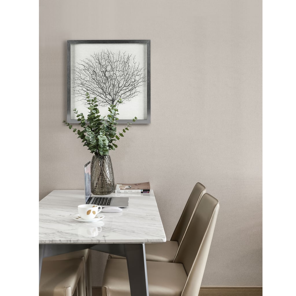HUJI Silver Withered Tree Shadow Box Wall Decor