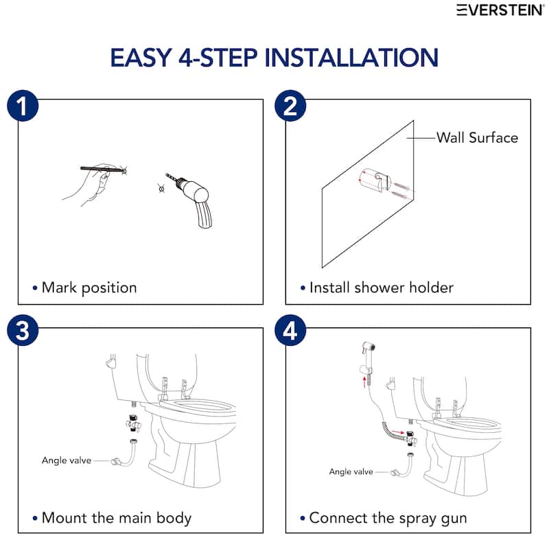 Multi-Purpose Handheld Bidet Sprayer Round Bidet Sprayer Set