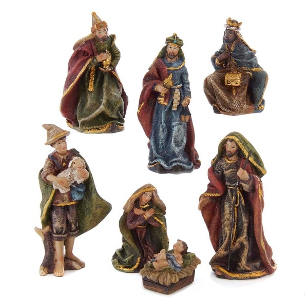 kurt adler resin nativity set with figures and stable
