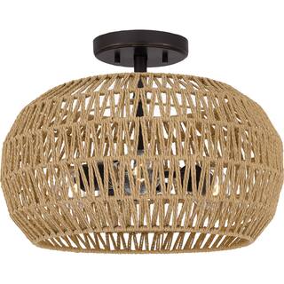 Quoizel Semi-Flush Mount 3-Light in Palladian Bronze