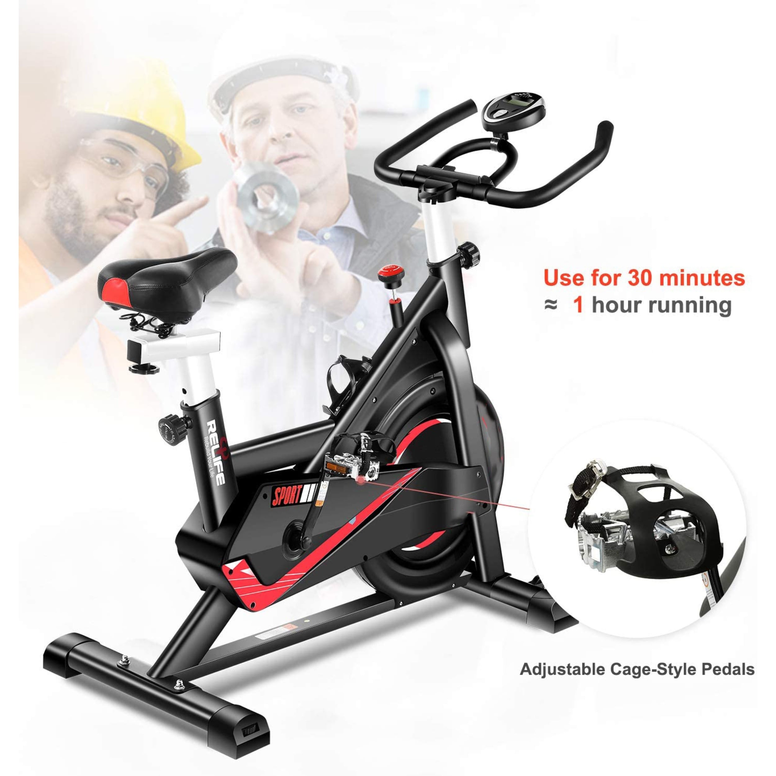 1 hour on exercise bike best sale
