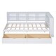 preview thumbnail 5 of 7, Wooden Twin Size DayBed with 2 Drawers Kids Bed with Storage Shelf and USB Charging Ports, White