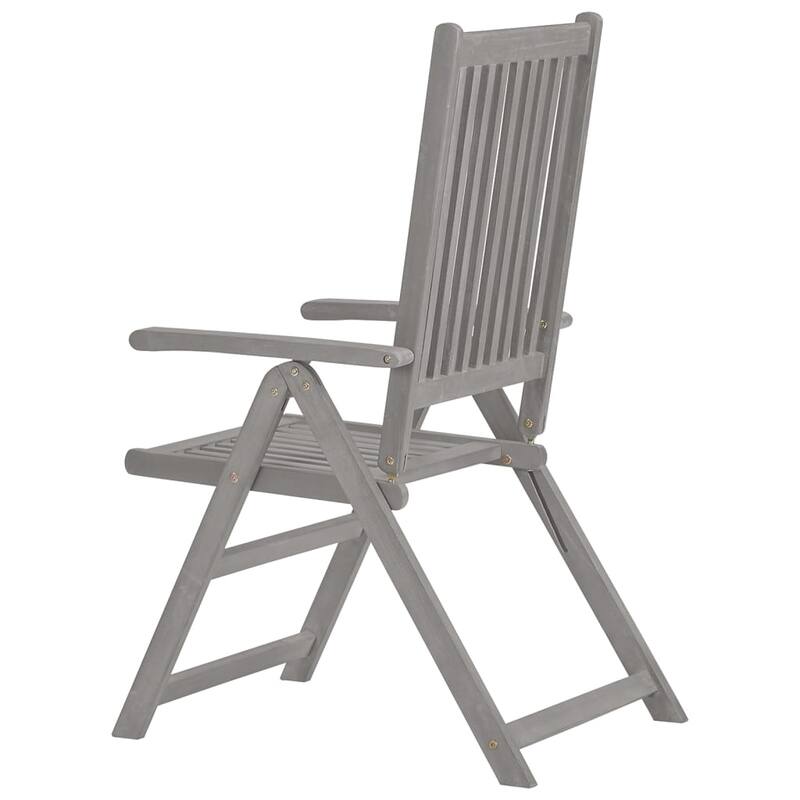 vidaXL Outdoor Recliner Chairs Patio Chair with Cushions Solid Wood Acacia