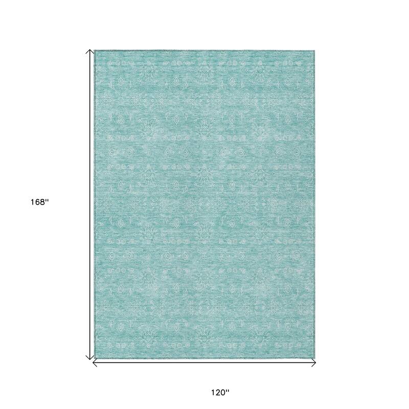 HomeRoots Floral Transitional Rectangle Outdoor Rug
