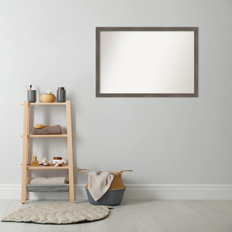 Edwin Non-Beveled Wood Framed Bathroom Vanity Wall Mirror