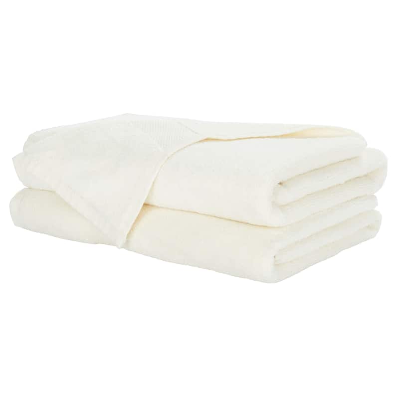 SAFAVIEH Plush Bath Towel (Set of 2) - 27" W x 54" H