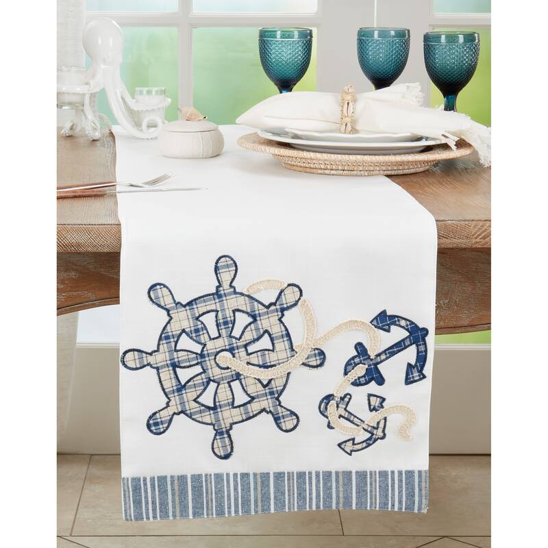Helm and Anchor Design Table Runner