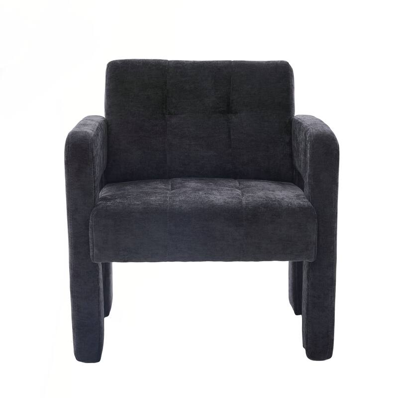 Modern Minimalist Casual Single Armchair Living Room, Bedroom, Office Area Upholstered Chair Comfortable Padded Armchair