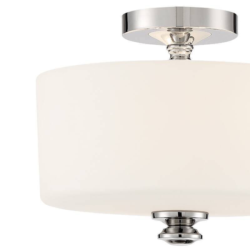 Travis 2 Light Polished Nickel Ceiling Mount - 12.5'' W x 9.25'' H