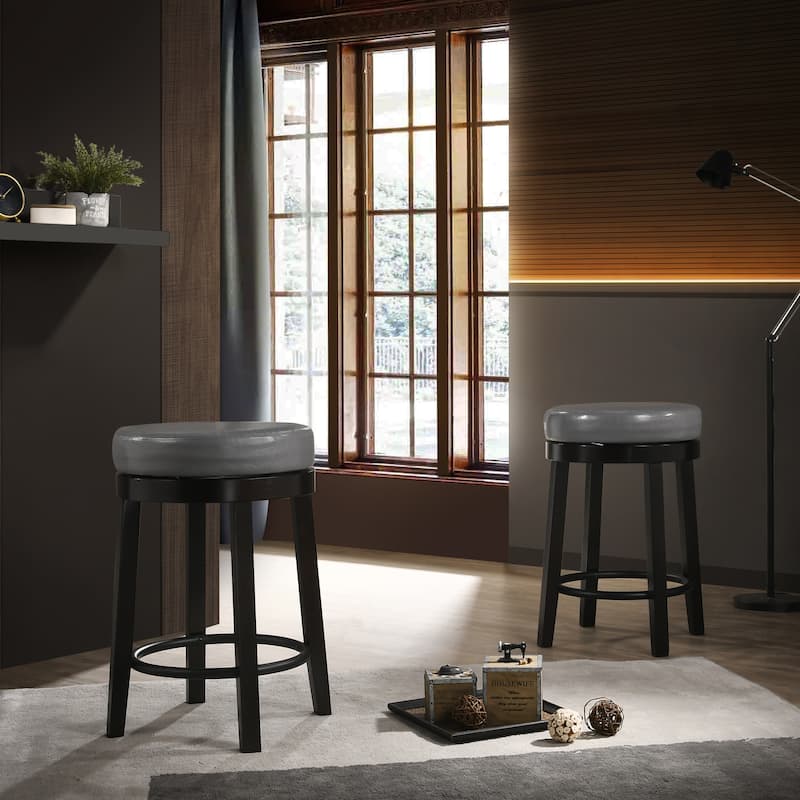 Emerson Swivel 24-inch Counter Stool, Set of 2 - N/A