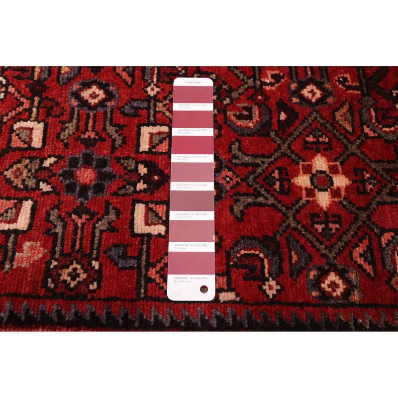 ECARPETGALLERY Hand-knotted Andelz Red Wool Rug - 4'1 x 10'4