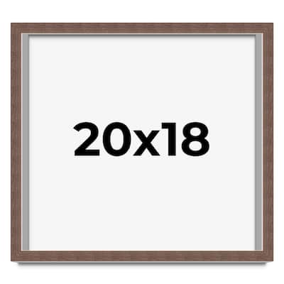 20x18 Shadow Box Frame Brown | 1.125 inches Deep Real Wood Rustic
