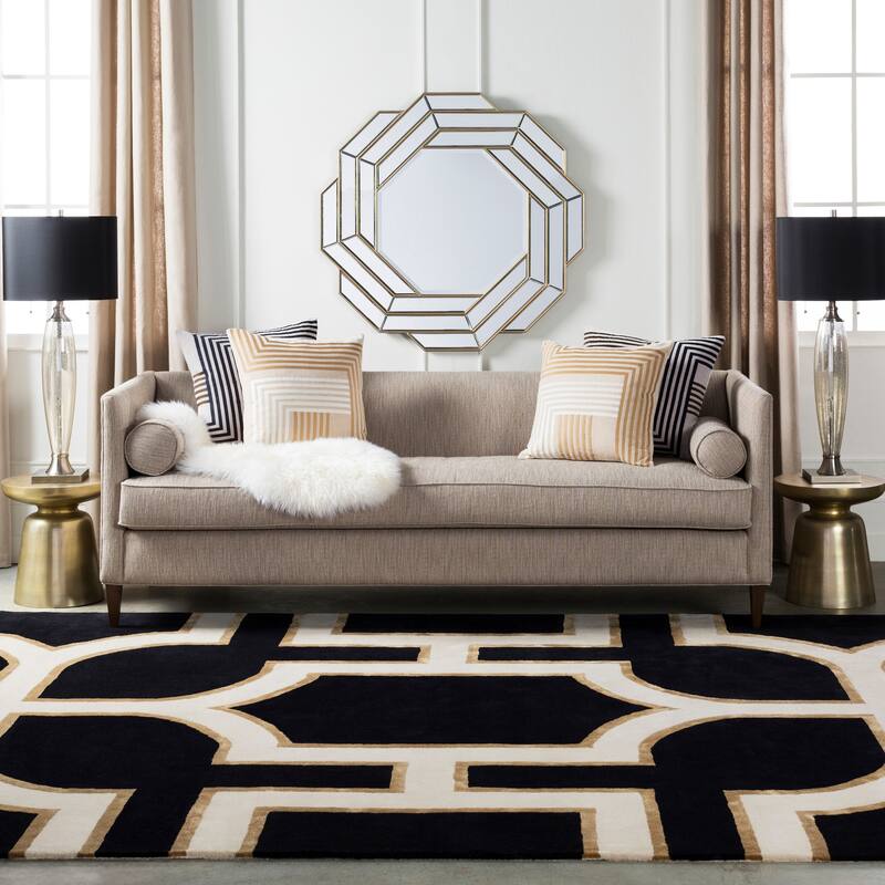Hand-Tufted Vlisfa Wool - New Zealand Area Rug - 5' x 7'6" - Black