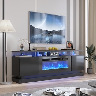 70"/80" Modern Fireplace TV Stand with 36" Electric Fireplace