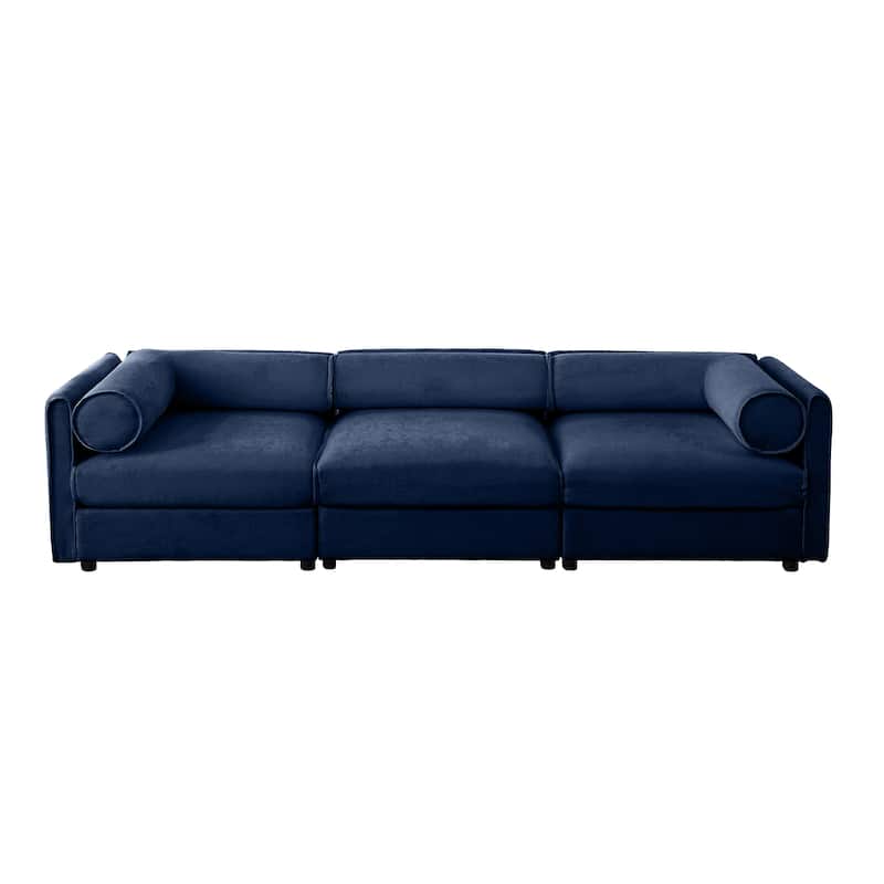 GDFStudio - Octavius Chenille 3-Seater Sofa With Storage Seat
