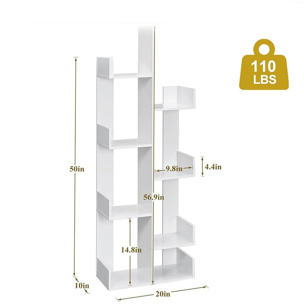 Shelf Storage Bookshelf,Wooden Book Display Shelves,White Bed Bath