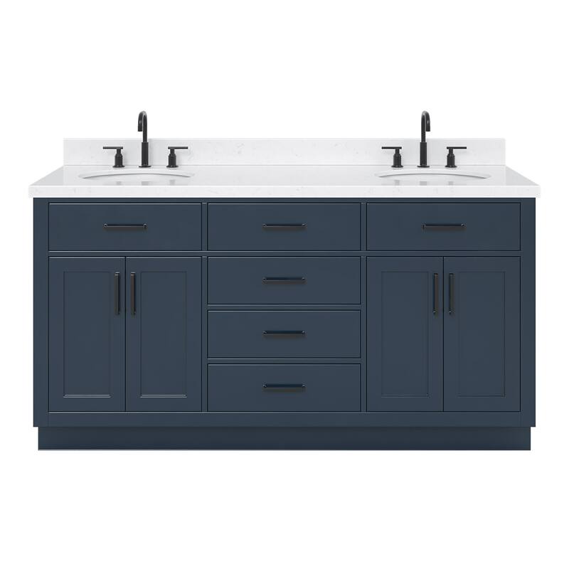 Ariel T066DCQOVO Hepburn 67" Free Standing Double Basin Vanity Set