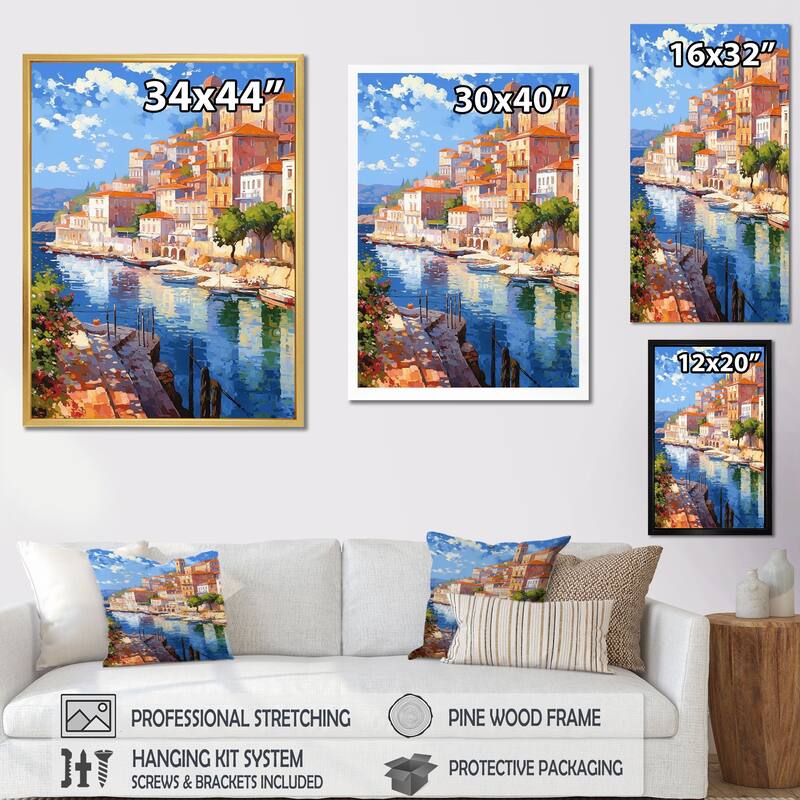 Designart "Beautiful Scenery In Italy III" Italy Wall Art