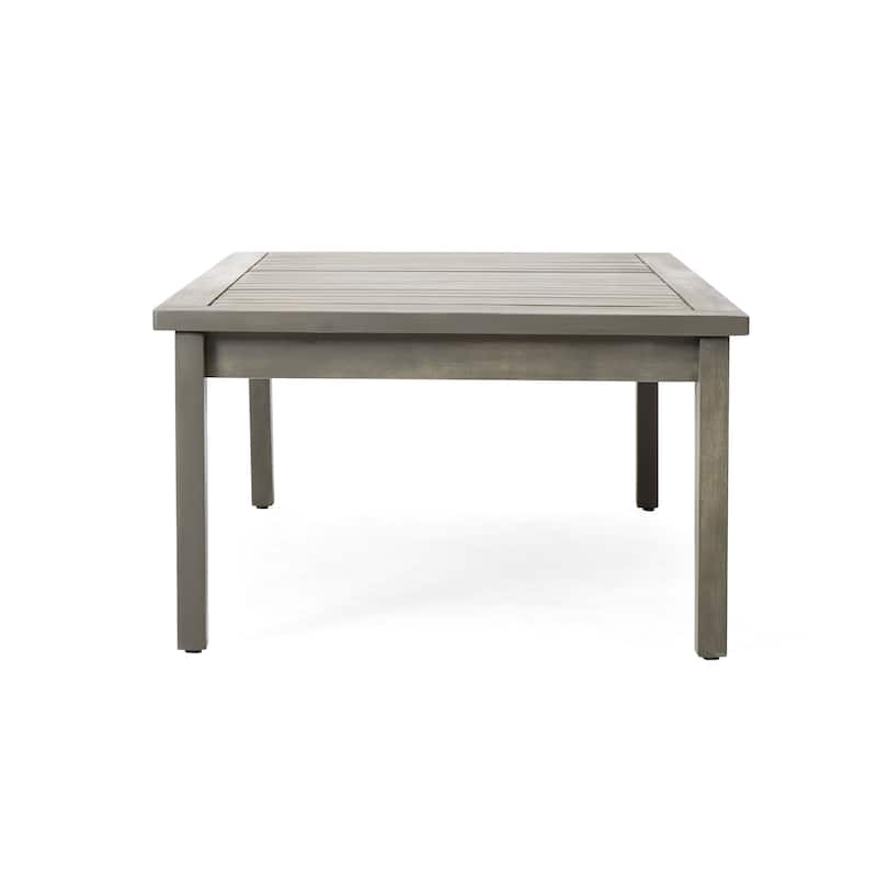 Remy Outdoor Acacia Wood 4 Pieces Patio Chat Set by Christopher Knight Home