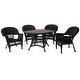 preview thumbnail 3 of 3, 5-piece Resin Wicker Dining Set Espresso