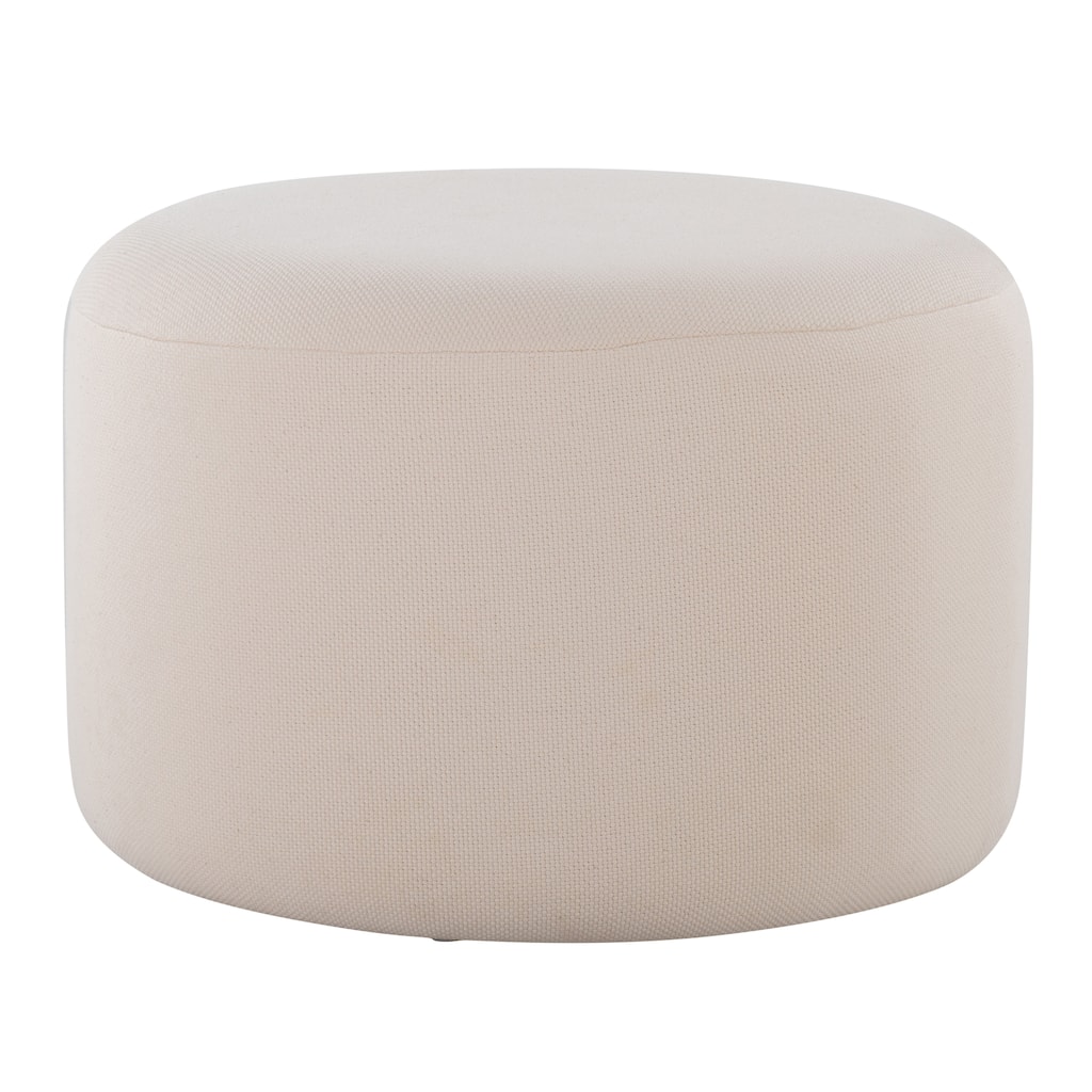 Large Round Pouf in Knitted Fabric by LumiSource