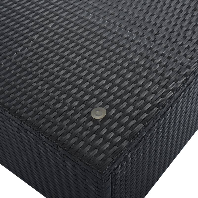 8-Pieces Outdoor Wicker Modular Sectional Sofa Set with Coffee Table, Free Combination