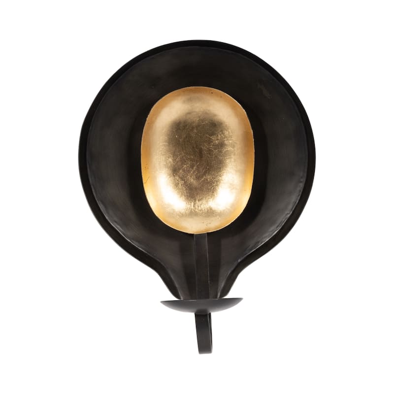 Sagebrook Home Black/Gold Metal Round Votive Holder - 10" x 6" x 12"