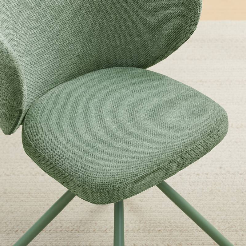 Art Leon Swivel Upholstered Dining Chair with Metal Base