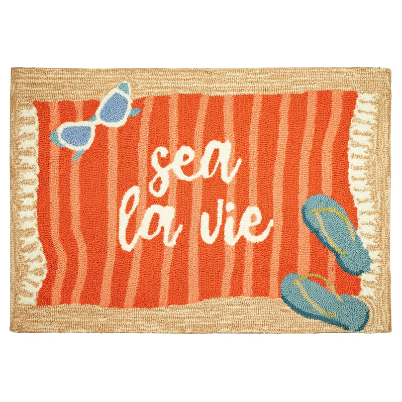 Liora Manne Frontporch Sea La Vie Indoor/Outdoor Rug - 2'6" x 4'